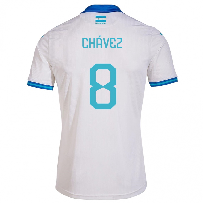 Kinder Fußball Honduras Gerson Chávez #8 Weiß Heimtrikot Trikot 24-26 T-Shirt Luxemburg