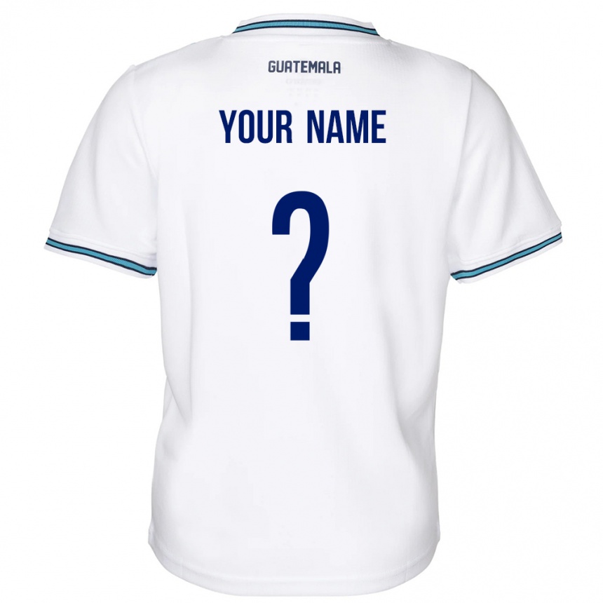 Kinder Fußball Guatemala Ihren Namen #0 Weiß Heimtrikot Trikot 24-26 T-Shirt Luxemburg