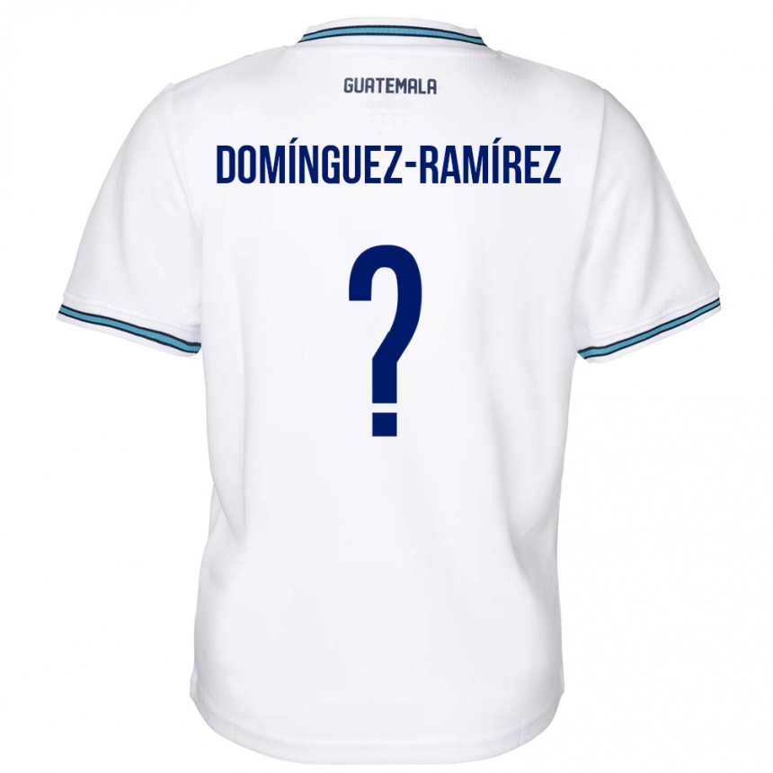 Kinder Fußball Guatemala Marco Domínguez-Ramírez #0 Weiß Heimtrikot Trikot 24-26 T-Shirt Luxemburg