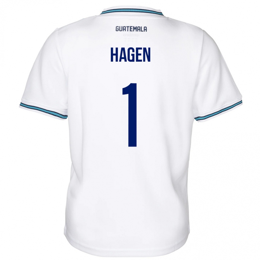 Kinder Fußball Guatemala Nicholas Hagen #1 Weiß Heimtrikot Trikot 24-26 T-Shirt Luxemburg