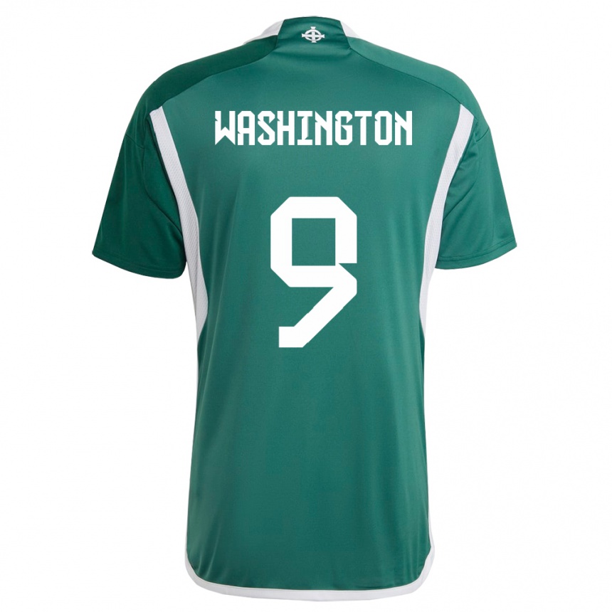 Kinder Fußball Nordirland Conor Washington #9 Grün Heimtrikot Trikot 24-26 T-Shirt Luxemburg