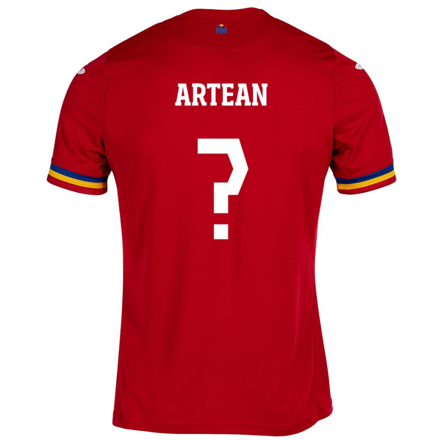 Kinder Fußball Rumänische Andrei Artean #0 Rot Auswärtstrikot Trikot 24-26 T-Shirt Luxemburg