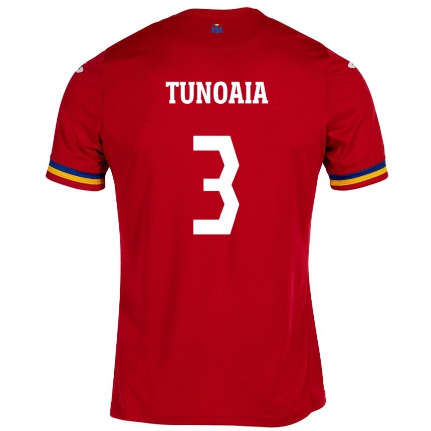 Kinder Fußball Rumänische Alexandra Tunoaia #3 Rot Auswärtstrikot Trikot 24-26 T-Shirt Luxemburg