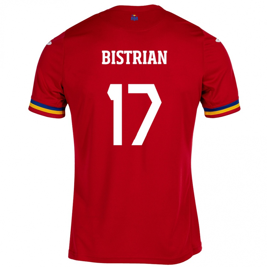 Kinder Fußball Rumänische Claudia Bistrian #17 Rot Auswärtstrikot Trikot 24-26 T-Shirt Luxemburg