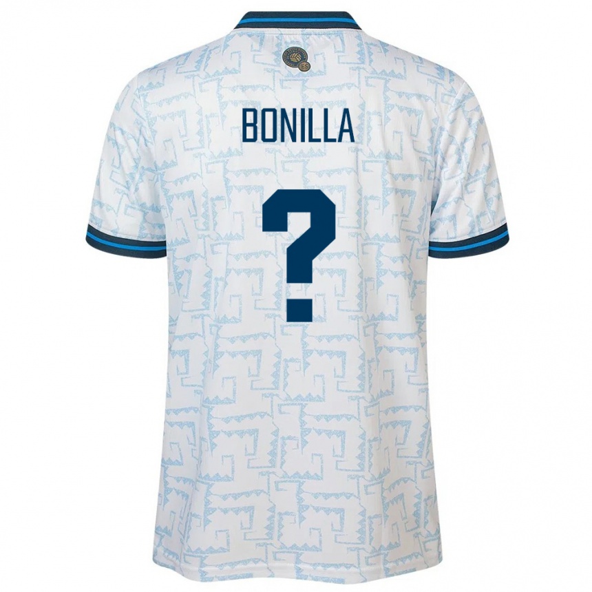 Kinder Fußball El Salvador Nelson Bonilla #0 Weiß Auswärtstrikot Trikot 24-26 T-Shirt Luxemburg
