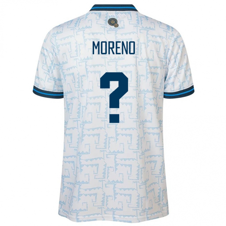 Kinder Fußball El Salvador Amando Moreno #0 Weiß Auswärtstrikot Trikot 24-26 T-Shirt Luxemburg