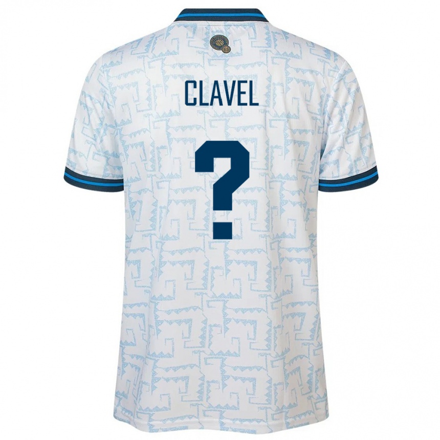 Kinder Fußball El Salvador Rudy Clavel #0 Weiß Auswärtstrikot Trikot 24-26 T-Shirt Luxemburg