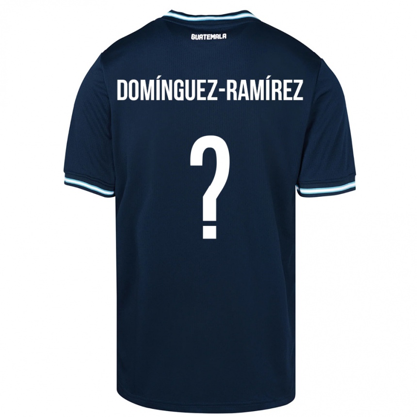Kinder Fußball Guatemala Marco Domínguez-Ramírez #0 Blau Auswärtstrikot Trikot 24-26 T-Shirt Luxemburg