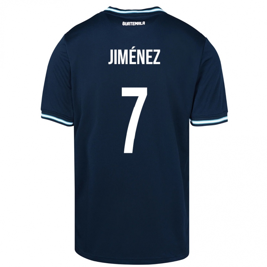 Kinder Fußball Guatemala Cristian Jiménez #7 Blau Auswärtstrikot Trikot 24-26 T-Shirt Luxemburg