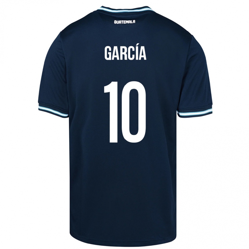 Kinder Fußball Guatemala Gabriel García #10 Blau Auswärtstrikot Trikot 24-26 T-Shirt Luxemburg