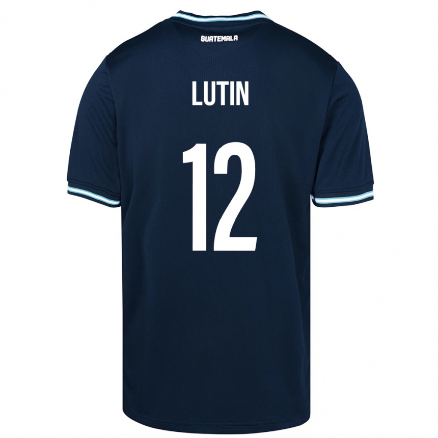 Kinder Fußball Guatemala John Lutin #12 Blau Auswärtstrikot Trikot 24-26 T-Shirt Luxemburg