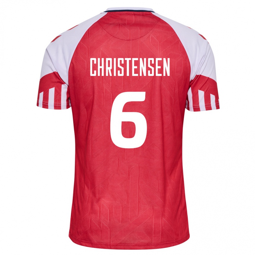 Herren Fußball Dänische Andreas Christensen #6 Rot Heimtrikot Trikot 24-26 T-Shirt Luxemburg