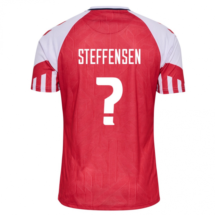 Herren Fußball Dänische Mark Steffensen #0 Rot Heimtrikot Trikot 24-26 T-Shirt Luxemburg