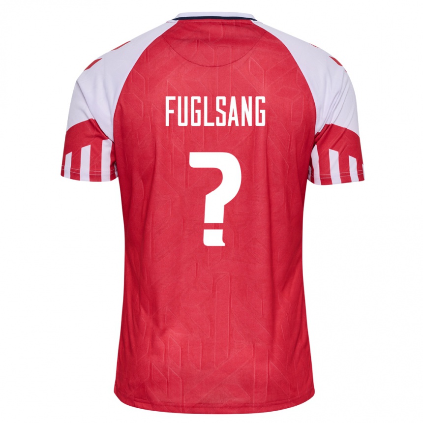 Herren Fußball Dänische Adam Fuglsang #0 Rot Heimtrikot Trikot 24-26 T-Shirt Luxemburg