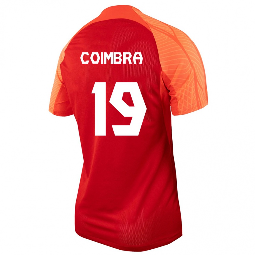 Herren Fußball Kanadische Tiago Coimbra #19 Orangefarben Heimtrikot Trikot 24-26 T-Shirt Luxemburg