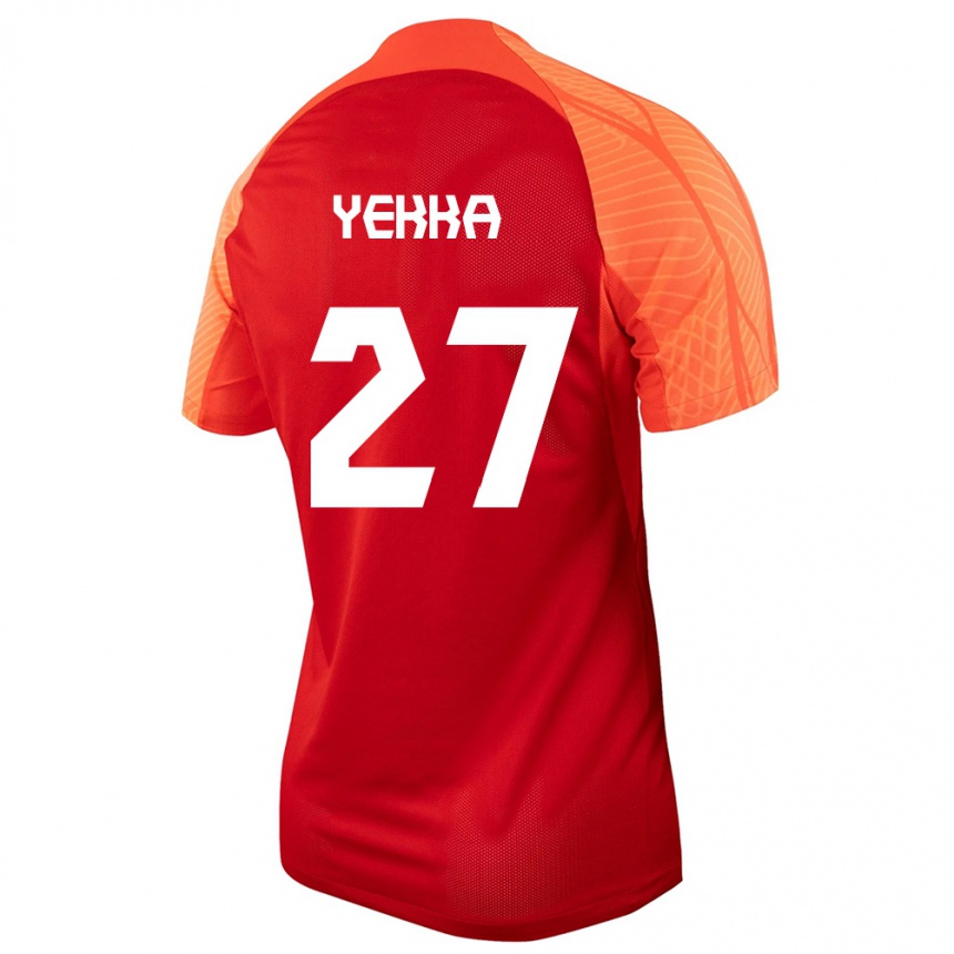 Herren Fußball Kanadische Sura Yekka #27 Orangefarben Heimtrikot Trikot 24-26 T-Shirt Luxemburg