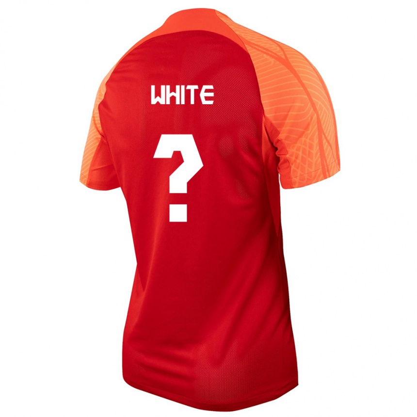 Herren Fußball Kanadische Eric White #0 Orangefarben Heimtrikot Trikot 24-26 T-Shirt Luxemburg