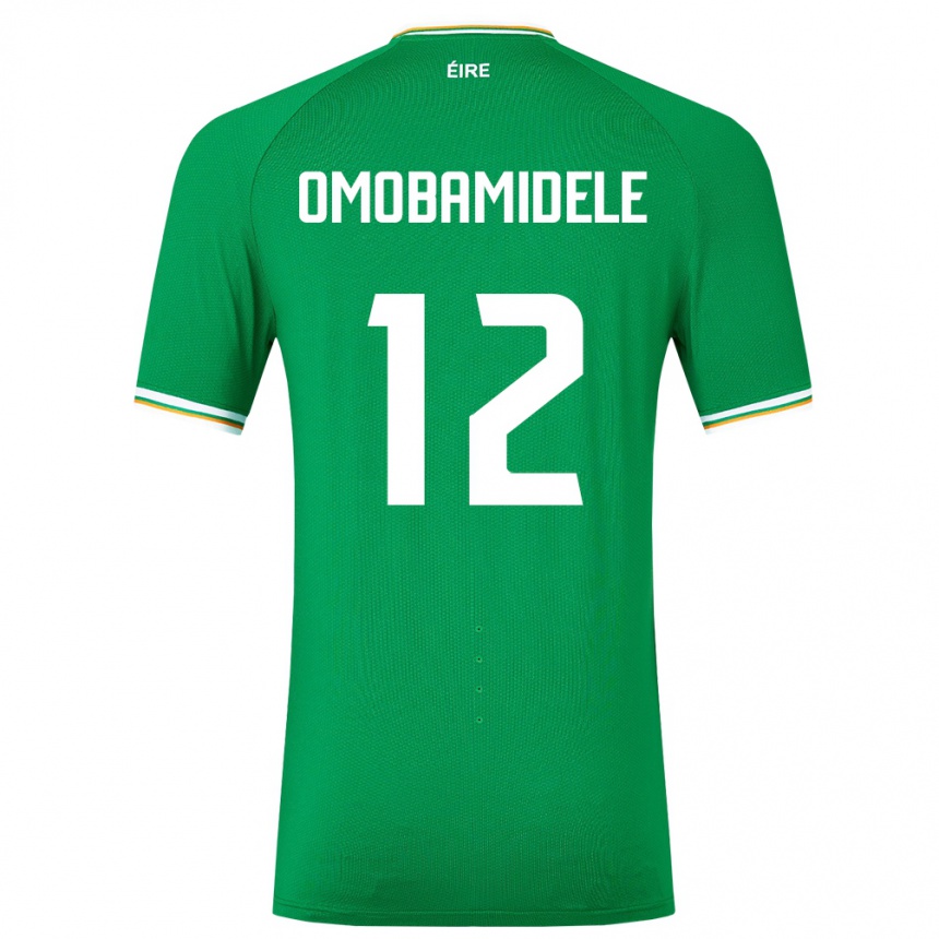 Herren Fußball Irische Andrew Omobamidele #12 Grün Heimtrikot Trikot 24-26 T-Shirt Luxemburg
