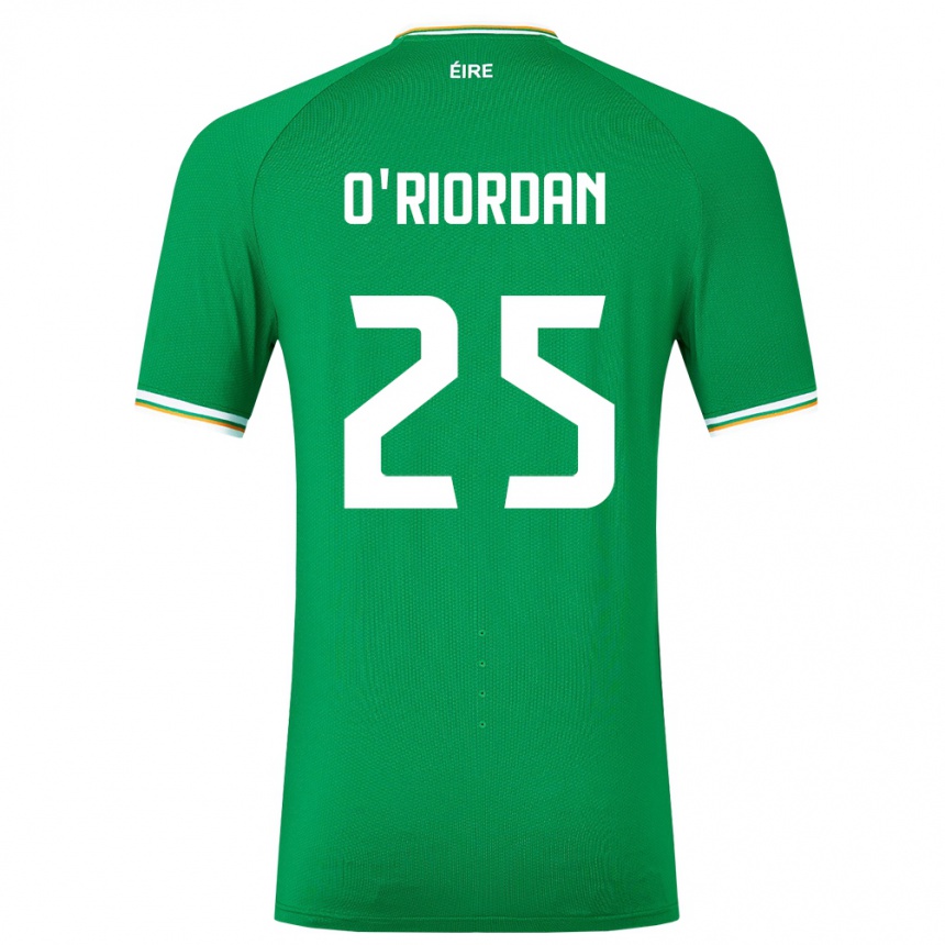 Herren Fußball Irische Claire O'riordan #25 Grün Heimtrikot Trikot 24-26 T-Shirt Luxemburg