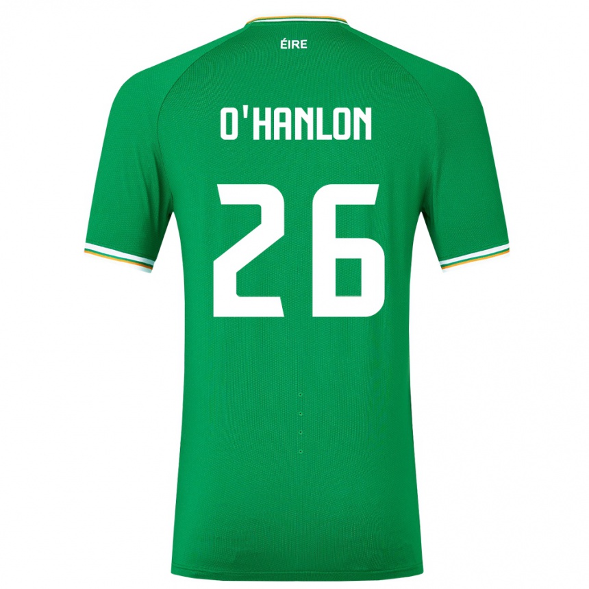 Herren Fußball Irische Tara O'hanlon #26 Grün Heimtrikot Trikot 24-26 T-Shirt Luxemburg
