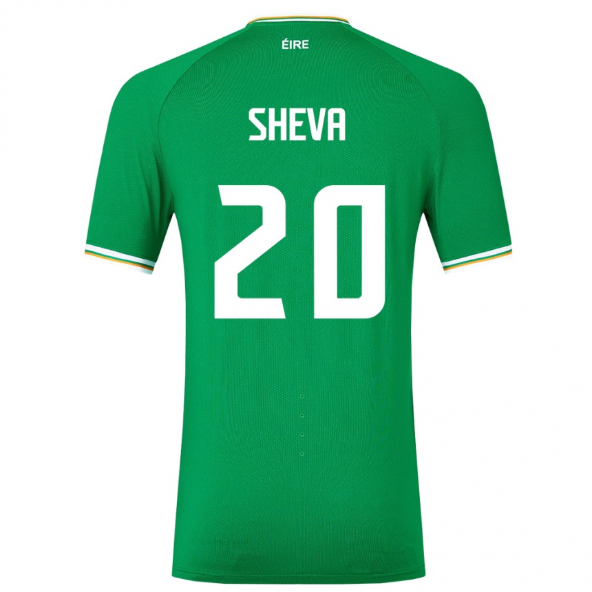 Herren Fußball Irische Marissa Sheva #20 Grün Heimtrikot Trikot 24-26 T-Shirt Luxemburg