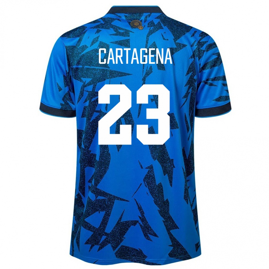 Herren Fußball El Salvador Melvin Cartagena #23 Blau Heimtrikot Trikot 24-26 T-Shirt Luxemburg