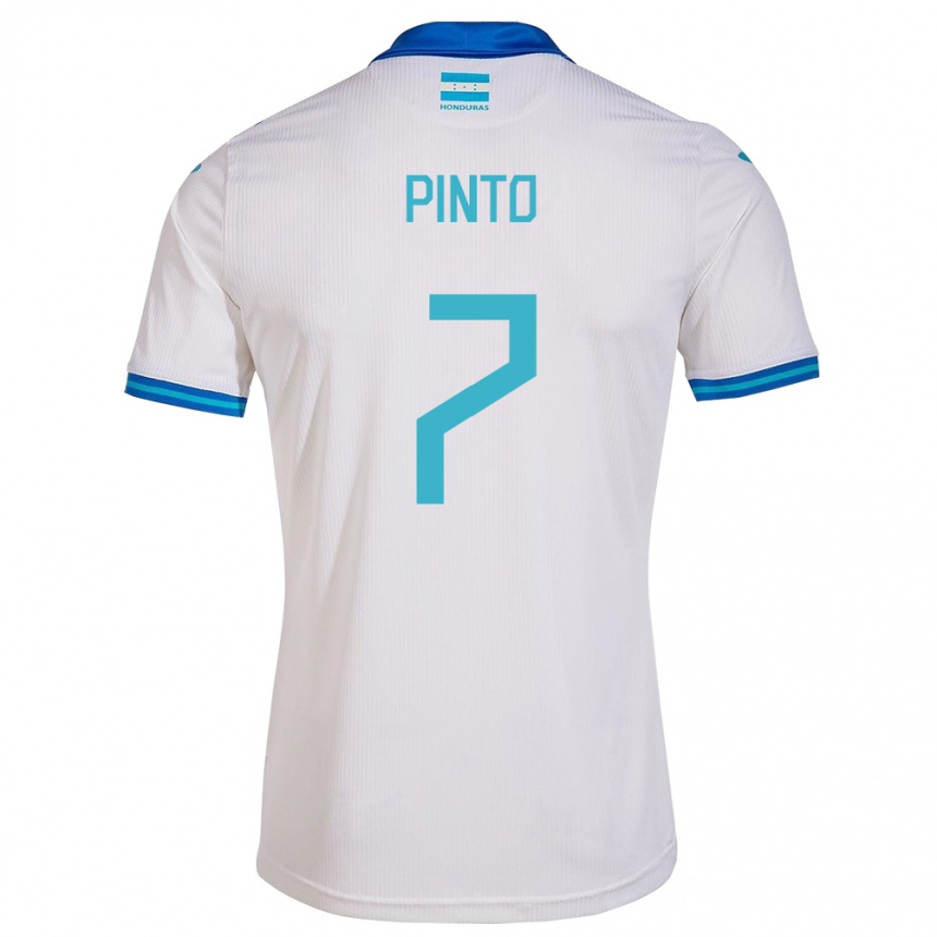 Herren Fußball Honduras José Pinto #7 Weiß Heimtrikot Trikot 24-26 T-Shirt Luxemburg