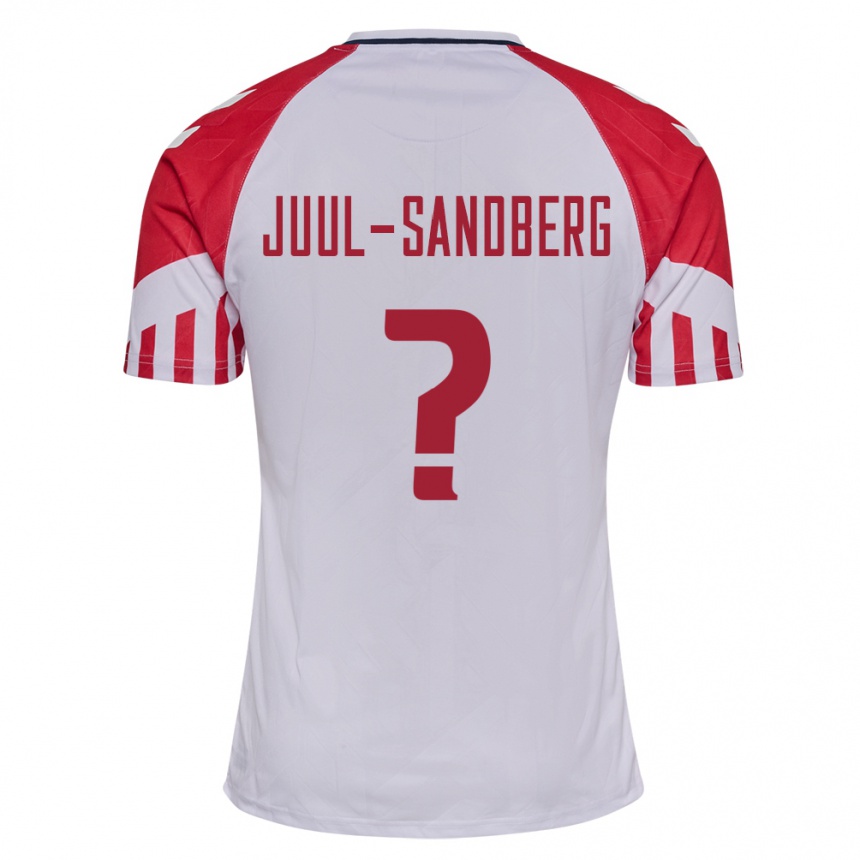 Herren Fußball Dänische Nikolaj Juul-Sandberg #0 Weiß Auswärtstrikot Trikot 24-26 T-Shirt Luxemburg