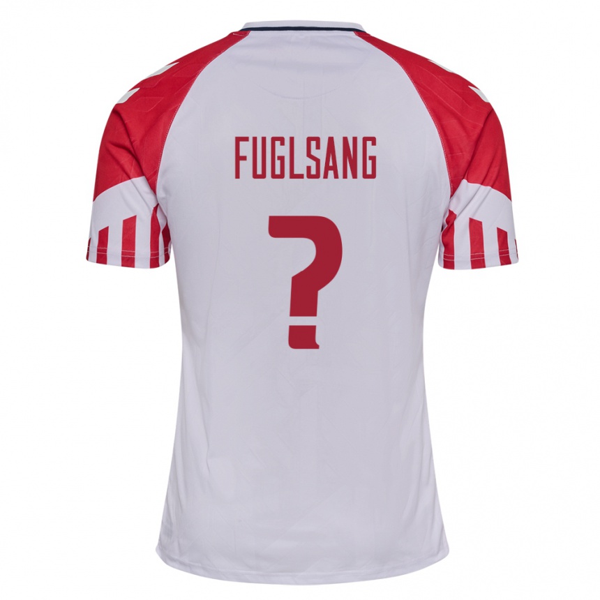 Herren Fußball Dänische Adam Fuglsang #0 Weiß Auswärtstrikot Trikot 24-26 T-Shirt Luxemburg