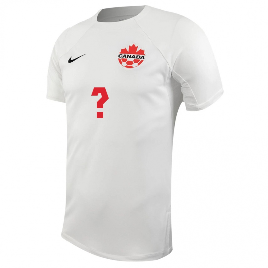 Herren Fußball Kanadische Joshue Ndakala #0 Weiß Auswärtstrikot Trikot 24-26 T-Shirt Luxemburg