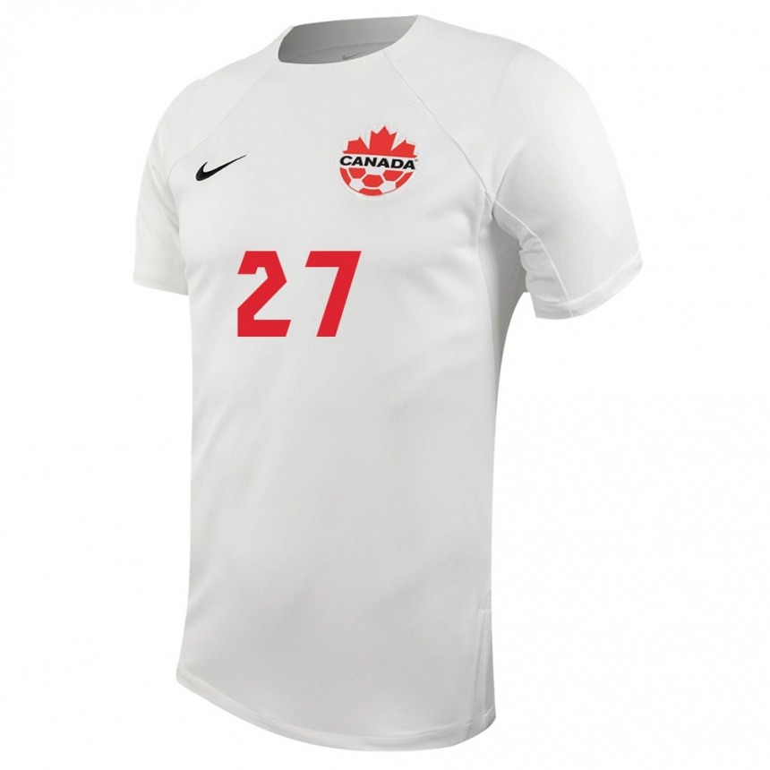 Herren Fußball Kanadische Sura Yekka #27 Weiß Auswärtstrikot Trikot 24-26 T-Shirt Luxemburg