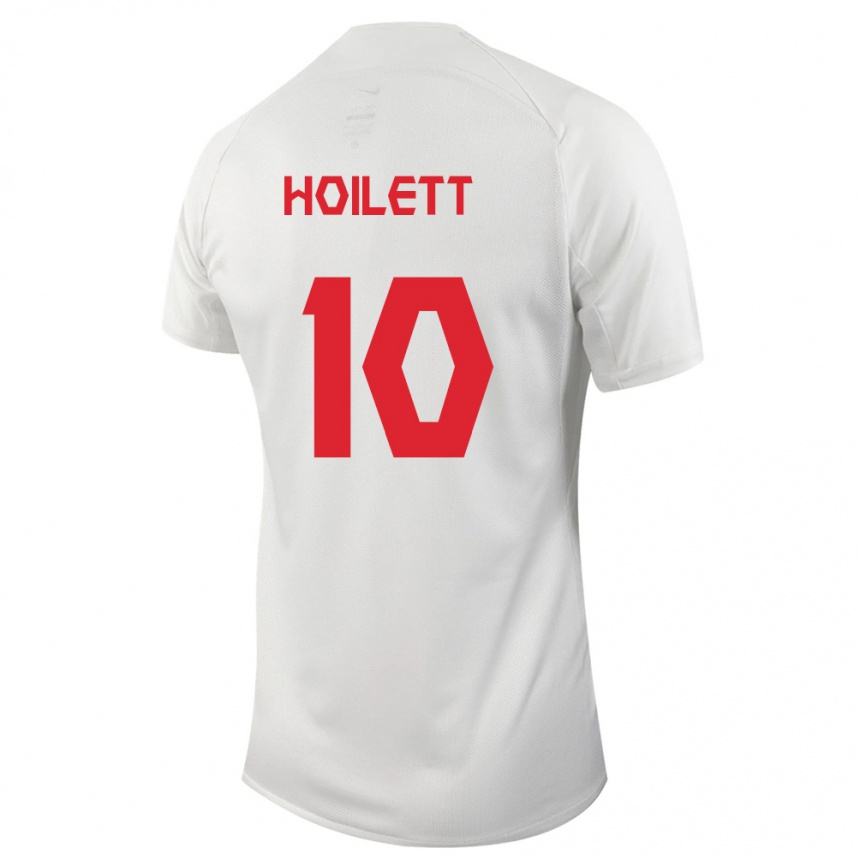 Herren Fußball Kanadische David Junior Hoilett #10 Weiß Auswärtstrikot Trikot 24-26 T-Shirt Luxemburg