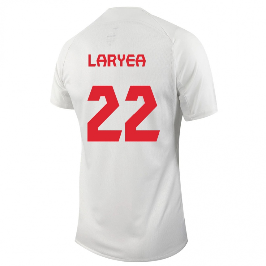 Herren Fußball Kanadische Richie Laryea #22 Weiß Auswärtstrikot Trikot 24-26 T-Shirt Luxemburg