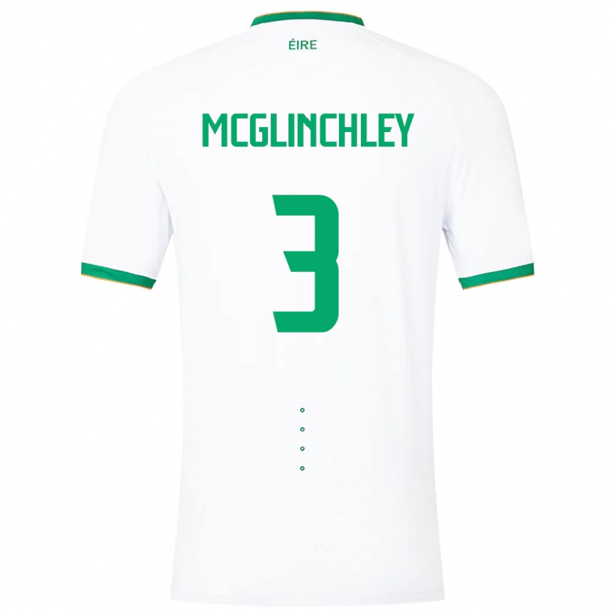 Herren Fußball Irische Harry Mcglinchley #3 Weiß Auswärtstrikot Trikot 24-26 T-Shirt Luxemburg