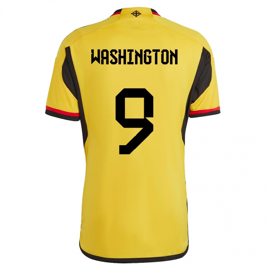 Herren Fußball Nordirland Conor Washington #9 Weiß Auswärtstrikot Trikot 24-26 T-Shirt Luxemburg