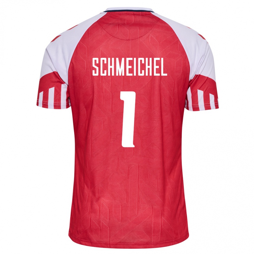 Damen Fußball Dänische Kasper Schmeichel #1 Rot Heimtrikot Trikot 24-26 T-Shirt Luxemburg