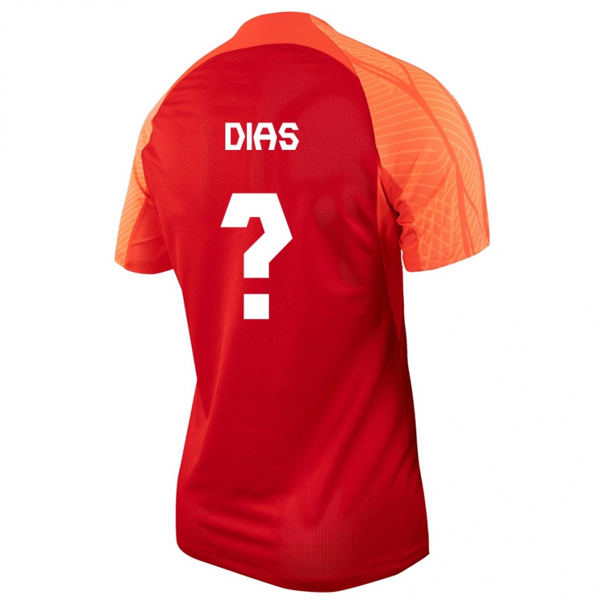 Damen Fußball Kanadische Lucas Dias #0 Orangefarben Heimtrikot Trikot 24-26 T-Shirt Luxemburg