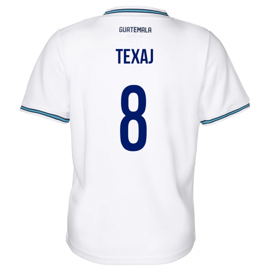 Damen Fußball Guatemala Elisa Texaj #8 Weiß Heimtrikot Trikot 24-26 T-Shirt Luxemburg