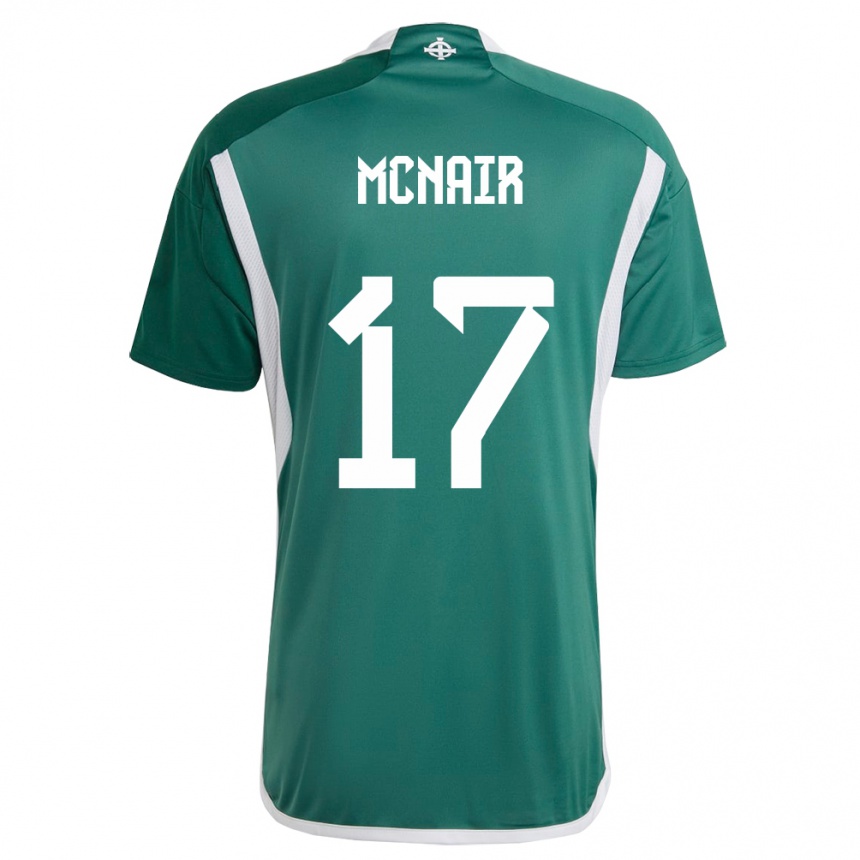 Damen Fußball Nordirland Paddy Mcnair #17 Grün Heimtrikot Trikot 24-26 T-Shirt Luxemburg