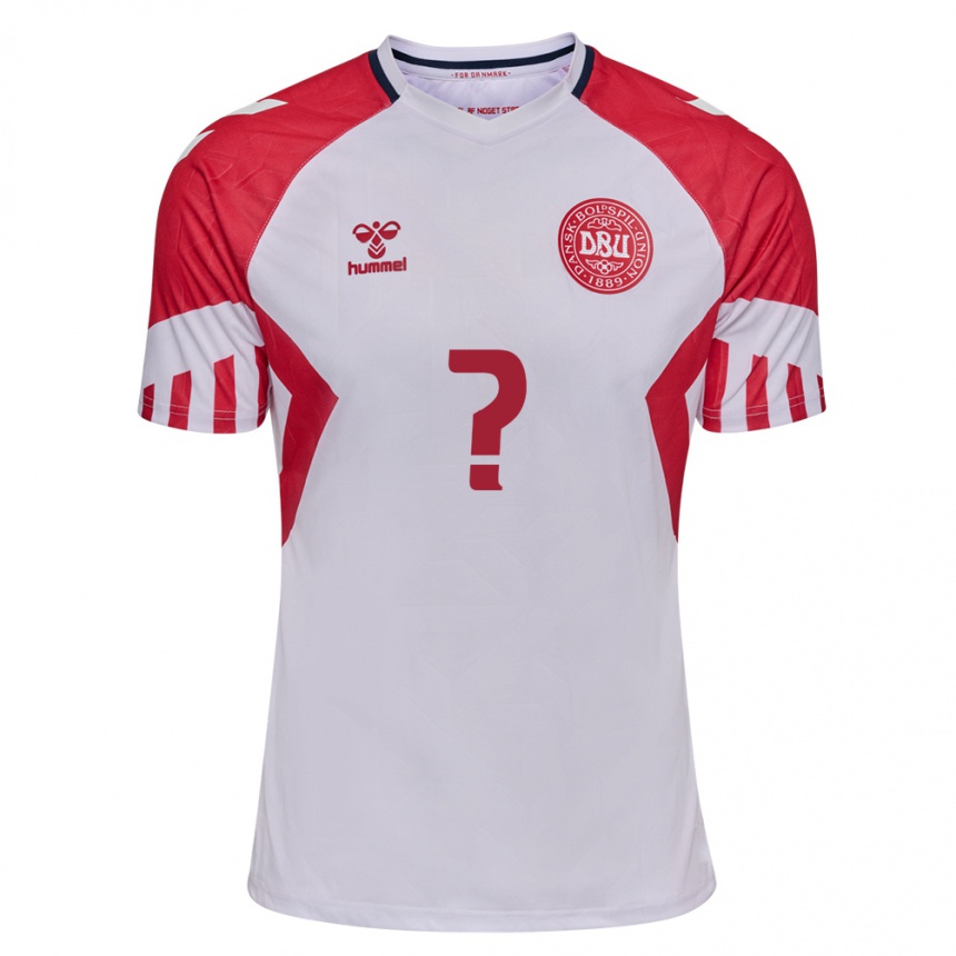 Damen Fußball Dänische Conrad Harder #0 Weiß Auswärtstrikot Trikot 24-26 T-Shirt Luxemburg