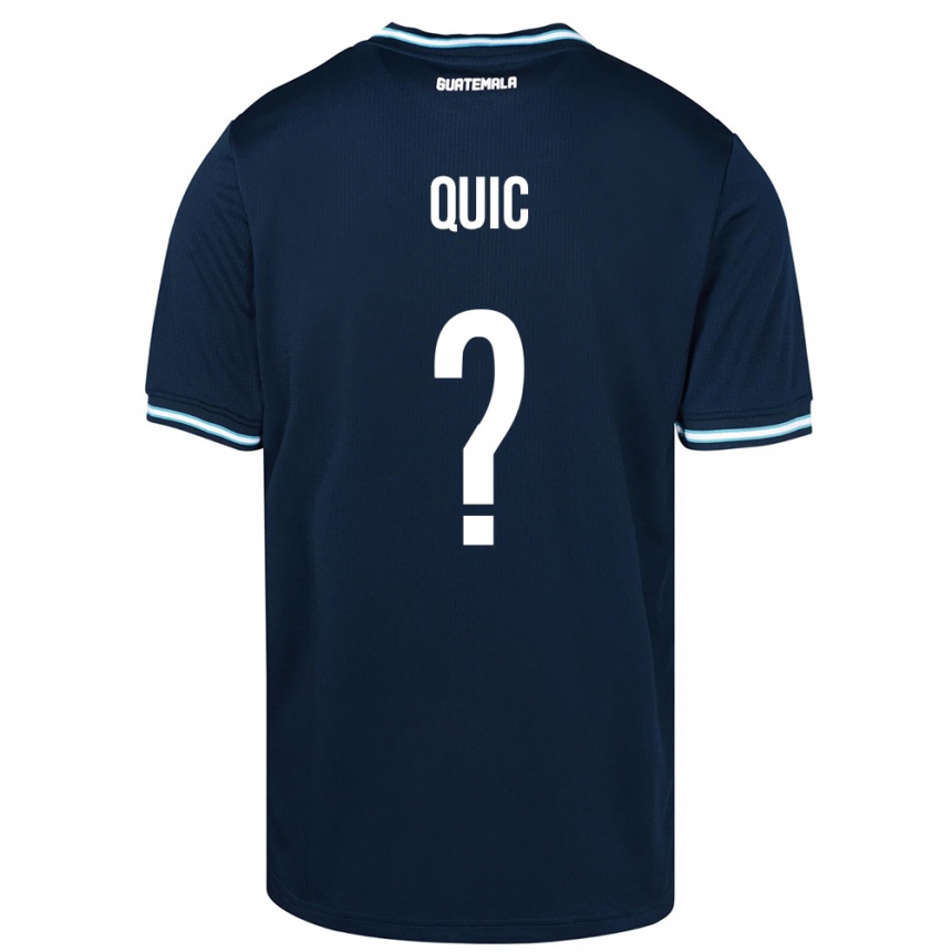 Damen Fußball Guatemala Matthew Quic #0 Blau Auswärtstrikot Trikot 24-26 T-Shirt Luxemburg