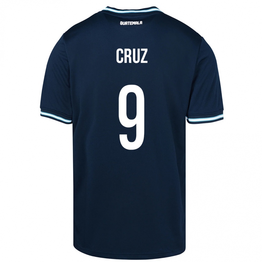 Damen Fußball Guatemala Celsa Cruz #9 Blau Auswärtstrikot Trikot 24-26 T-Shirt Luxemburg