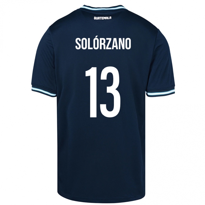 Damen Fußball Guatemala Aisha Solórzano #13 Blau Auswärtstrikot Trikot 24-26 T-Shirt Luxemburg