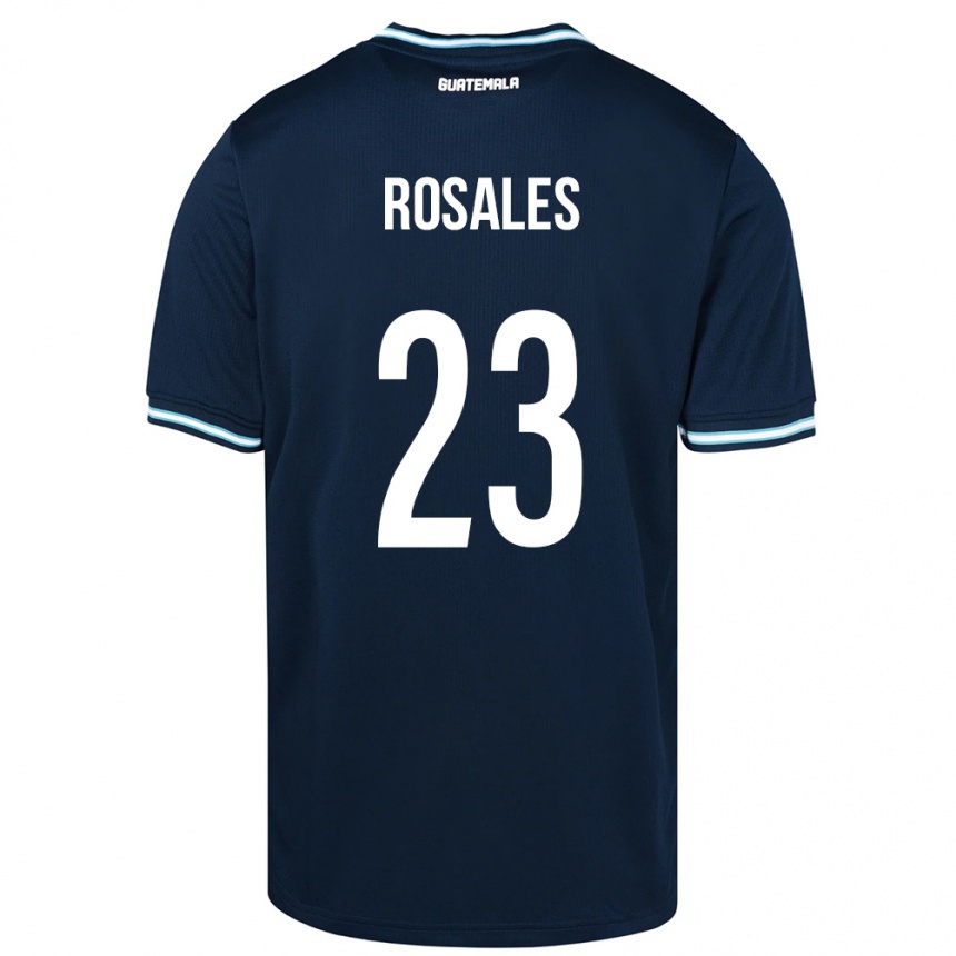 Damen Fußball Guatemala Yareni Rosales #23 Blau Auswärtstrikot Trikot 24-26 T-Shirt Luxemburg