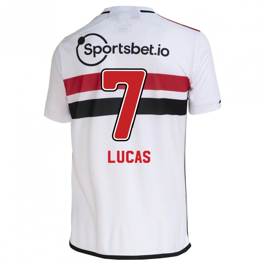 Kinder Fußball Lucas Moura #7 Weiß Heimtrikot Trikot 2023/24 T-Shirt Luxemburg