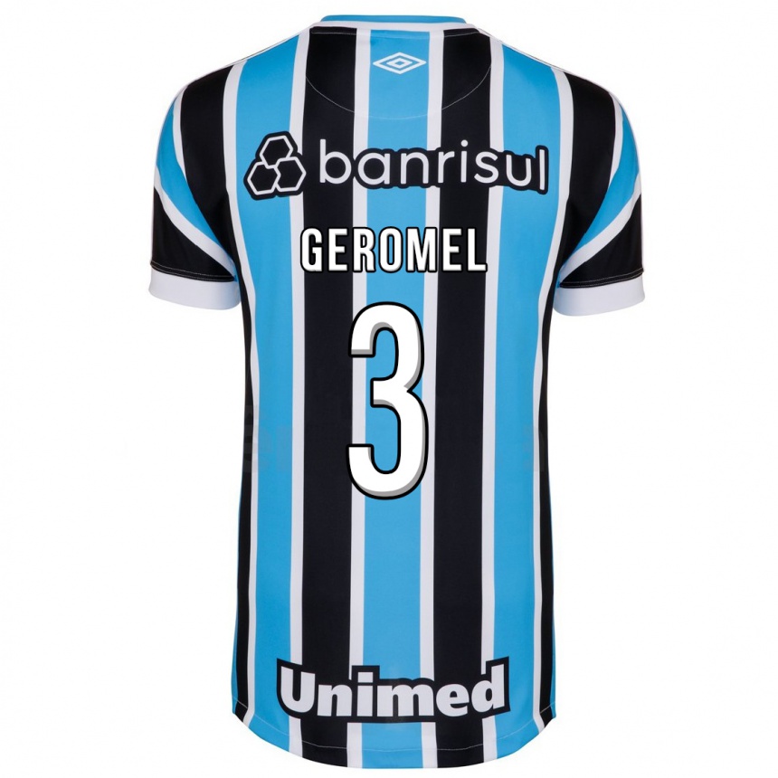 Kinder Fußball Pedro Geromel #3 Blau Heimtrikot Trikot 2023/24 T-Shirt Luxemburg