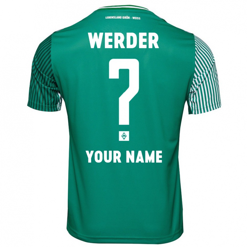Kinder Fußball Ihren Namen #0 Grün Heimtrikot Trikot 2023/24 T-Shirt Luxemburg