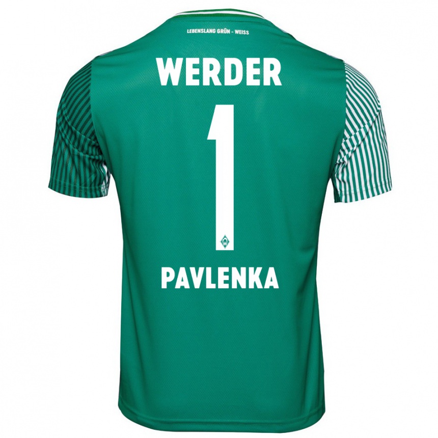 Kinder Fußball Jiri Pavlenka #1 Grün Heimtrikot Trikot 2023/24 T-Shirt Luxemburg