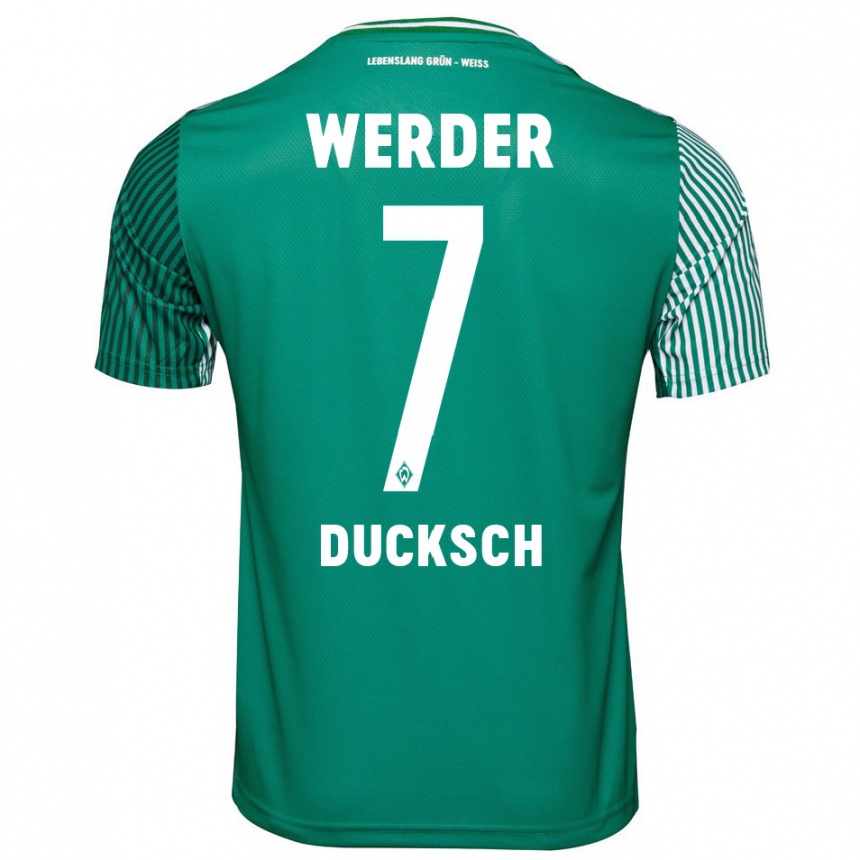 Kinder Fußball Marvin Ducksch #7 Grün Heimtrikot Trikot 2023/24 T-Shirt Luxemburg