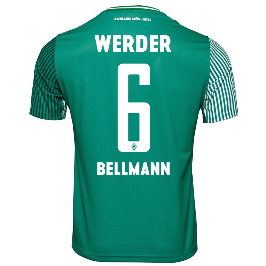 Kinder Fußball Paul Bellmann #6 Grün Heimtrikot Trikot 2023/24 T-Shirt Luxemburg